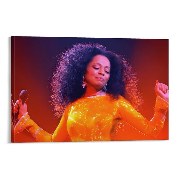 Diana Ross Singer Performer Poster Canvas Wall Art Poster Decorative Bedroom Modern Home Print Picture Artworks Posters 24x36inch(60x90cm)