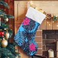 thumbnail image 5 of Coolnut 17.7 Inch Christmas Stockings, 2 PCS Beautiful Tropical Flowers and Leaves Presonalized Large Stocking Sock for Family Holiday Xmas Party Decorations, 5 of 7