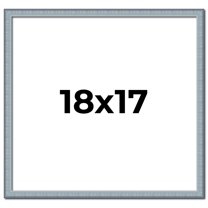 18x17 Frame Blue Scuffed Farm Board Solid Wood Picture Frame Width 0.75 Inches | Interior Depth 0.5