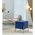 thumbnail image 2 of Meridian Furniture Isla Contemporary Velvet Ottoman/Stool in Navy, 2 of 4