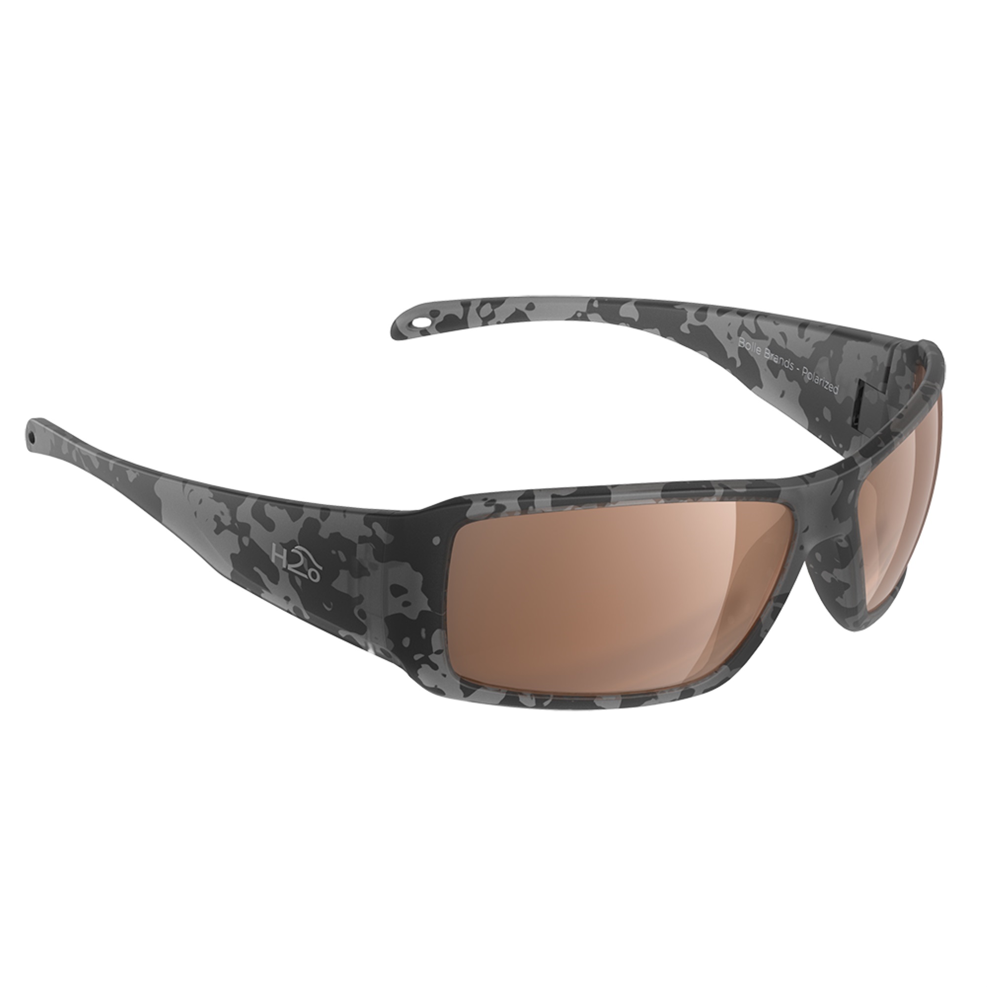 H2Optix Stream Sunglasses Matt Tiger Shark, Brown Lens Cat.3 - AntiSalt Coating w/Floatable Cord - image 2 of 2