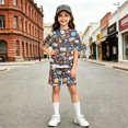 thumbnail image 5 of Grblisyd Girls Summer Outfits Casual Lounge Set Short Sleeve T Shirt and Elastic Waist Shorts 2 Piece Back to School Sets, 5 of 5