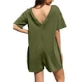 thumbnail image 4 of Fantaslook Rompers for Women Casual Summer Jumpsuits Short Sleeve Loose Overalls Shorts Rompers with Pockets Outfits, 4 of 8