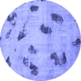 thumbnail image 1 of Ahgly Company Machine Washable Indoor Round Abstract Blue Modern Area Rugs, 8' Round, 1 of 4