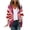 A-01-Red, variant on lcziwo Woman 3/4 Length Sleeve Chiffon Cardigan Independence Day American Flag Patriotic Cover Ups Kimonos 4th of July Outfits Red XL