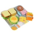 thumbnail image 2 of Simulation Burger Toys Kids Playthings Kitchen Pretend Wooden Cutting Food Simulated Sensory Child, 2 of 6