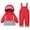 Red, variant on Snow Suit for Girls Girls Snowsuit Set - 2 Piece Heavyweight Insulated Ski Jacket and Snow Pants Overall Bibs for Girls 1Y,2T,3T,4T,5T(Pink,1-2 Years)
