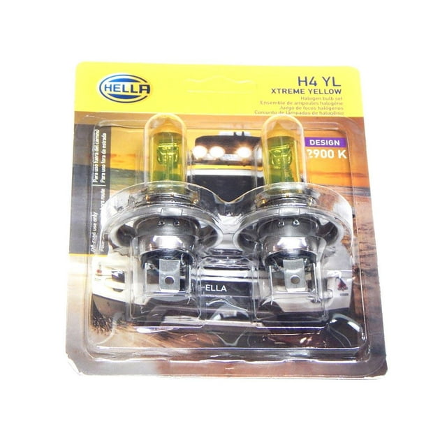 Foco H4 YL 60/55 Watts 2 Focos HELLA Design Xtreme Yellow