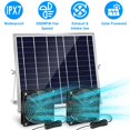 YTBW Solar Powered Fan Kit 20W Solar Panel High Speed Dual Exhaust Fan