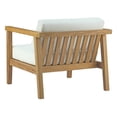 thumbnail image 5 of Lounge Sofa Chair Table Set, White Natural, Teak Wood, Fabric, Modern Contemporary, Outdoor Patio Balcony Cafe Bistro Garden Furniture Hotel Hospitality, 5 of 8