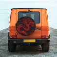 thumbnail image 2 of Fotbe Red Dragon On Black Spare Tire Cover Thickening Universal Fit for Jeep, Trailer, RV, SUV, Truck, Tough Tire Wheel Soft Cover-16 inch, 2 of 8