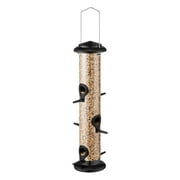 iBorn Metal Bird Feeders Black Wild Bird Feeder for Outdoors Hanging All Metal Black Finishing 14 Inch 6 Port(Seed is not Included)