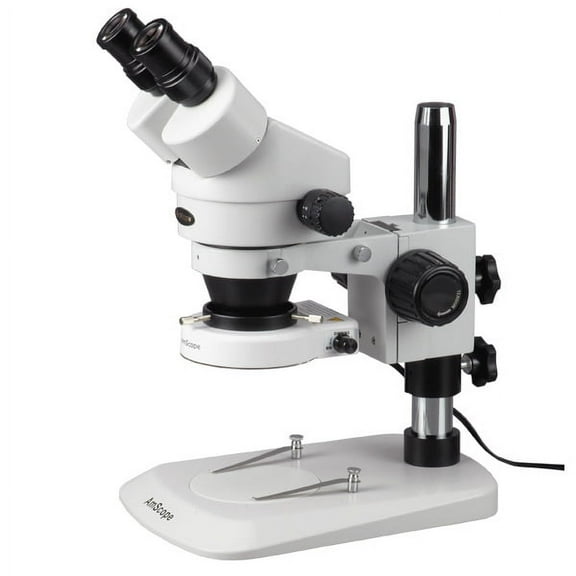 AmScope 7X-90X Stereo Zoom Inspection Microscope with 80 LED Ring Light New