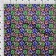 thumbnail image 4 of oneOone Viscose Jersey Medium Blue Fabric Colourful Animal Face Craft Projects Decor Fabric Printed By The Yard 60 Inch Wide, 4 of 4
