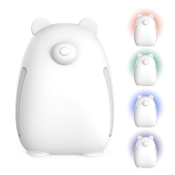 Pure Enrichment PureBaby Kids Bear Air Medium-Large Rooms True HEPA, UV-C Air Purifier, White