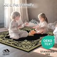 thumbnail image 4 of ODIKA 6'x9' Machine Washable Non-Slip Area Rug, Floral Filigree Scrollwork with Baroque Inspired Detailing High Traffic Rug with Pad, Multi, 491792, 4 of 8