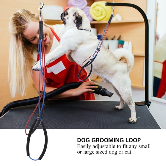 Dog Grooming Leash, Groomers Helper Grooming Loop Grooming Loops For Dogs Groomers Adjustable Double Noose Ropes Cat Safety Rope For Pet Grooming Table Bathtub Dog Bathing Supplies
