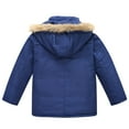 thumbnail image 5 of Gyujnb Kids Long Sleeve Coat, Hooded Jacket with Detachable Collar and Pockets, Thick Warm Outwear for Toddler Girls,Size:3-4 Years, 5 of 5