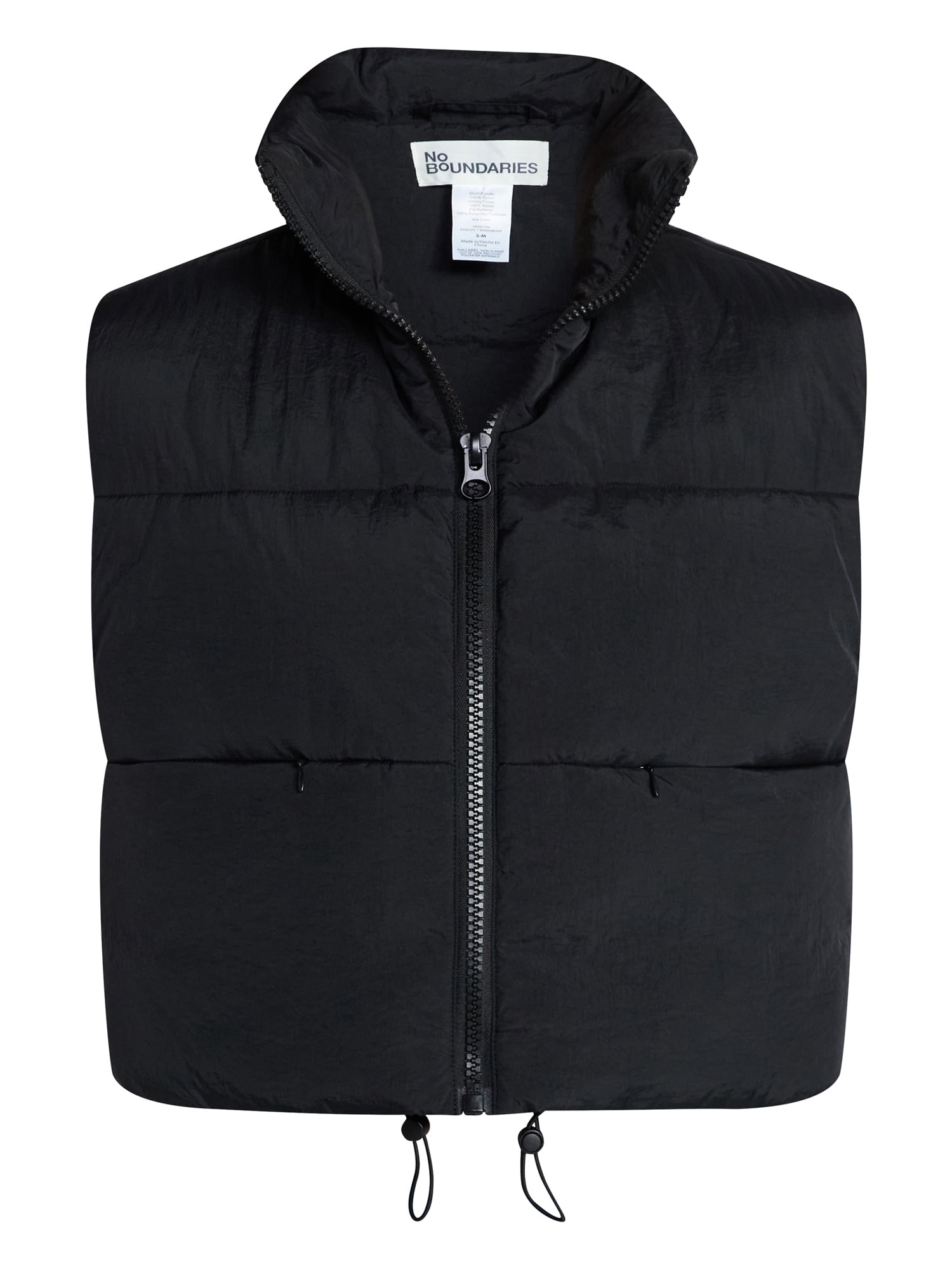 No Boundaries, Puffer Vest, 2XL/3XL, Black