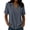 Navy, variant on fheaev Summer Top for Women Button Collared Short Sleeve Loose Fit Lightweight Casual Blouse Navy L