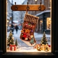 thumbnail image 6 of Jumbo 3D Christmas Stockings, Light‑up Christmas Stocking, Large Xmas Stocking with 3D Character Appliques & LED Lights, Vintage Hanging Gift Sack for Fireplace Mantel Home Holiday Decoration, 6 of 7