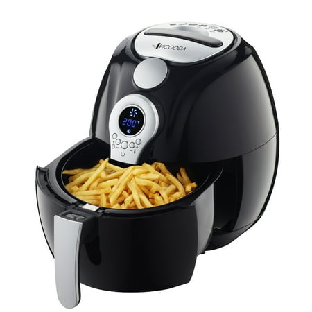 ZEDWELL Electric Air Fryer 3.7Qt/3.5L, LED Display Oil-less Fryer for Home, Healthy Foods with 8-in-1 Cook Presets, Non Stick Fry Basket, Easy to Clean, Automatic Timer & Temperature Controls, (Best Healthy Oil For Deep Frying)