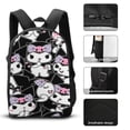 thumbnail image 3 of Kuromi And My Melody 3 Pcs Backpack Set With Lunch Bag And Pencil Case Casual Bookbag Lunch Box Pencil Box, 3 of 8