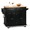 Black-Standard, variant on RichYa Kitchen Island with Storage, Rolling Kitchen Cart with Lockable Wheels, Rubber Wood Tabletop Kitchen Island Table for Kitchen, Living Room, White