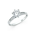 thumbnail image 2 of 14k Italian Yellow Gold 1.0 ct Round Channel Accent CZ Wedding Ring, 2 of 2
