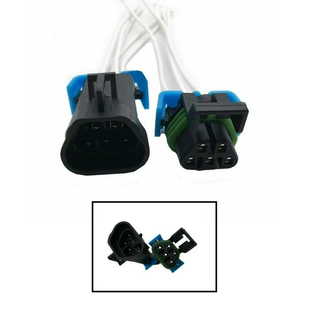 New Male & Female Sealed 5 pin Headlight Assembly Pigtail Connector For