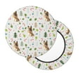 thumbnail image 2 of Fotbe German Shepherd Dog Stool Covers Round,Waterproof Round Bar Stool Covers Bar Chair Covers Washable Stool Cushion Slipcover for 12-14 Inch Chair-12 inch, 2 of 7