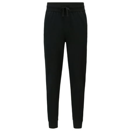BOSS Men's Cuffed-hem Loungewear Trousers with Heat-sealed Logo