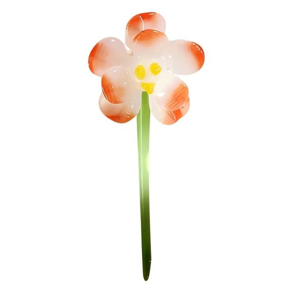 Realistic Carnation and Lily Glass Bouquet, Artificial Flowers for Home Desktop Decor, Glass Ornament for Table Decor