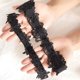 thumbnail image 5 of 1 par de ligas de novia de moda, hermosas ligas de flores de encaje para boda, ligas decorativas para mujer (negro), 5 of 5