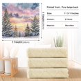 thumbnail image 3 of 6PCS Dish Towels and Dish Cloths Reuseable Dishcloths Sets for Washing Dishes, Cooking, Baking Size 11" x 11" Watercolor Winter Landscape, 3 of 9