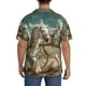 thumbnail image 3 of Fotbe Roman Chariot Horse Race Camisa Estampada de Manga Corta para Hombre, Casual de Verano, Estilo Playero, Sin Arrugas-XX-Large, 3 of 5