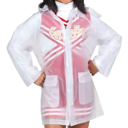Clear Rain Jacket With Hood   Youth Large Size - (Best Clear Coat Gun)