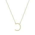 thumbnail image 2 of Imperial 1/20Ct TDW Diamond Alphabet C Pendant Necklace for Women in Yellow Gold Plated Sterling Silver, 2 of 6