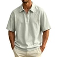thumbnail image 6 of DayScoop Casual T-Shirt for Men Fashion T Shirt Oversize Summer Half-Zip Lapel Loose Breathable Tops Tees Plus Size, 6 of 6