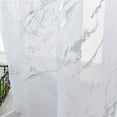 thumbnail image 5 of Masteelf 1 Pc Rod Pocket Curtain with Marble Texture, Bronzing Decorative Window Screening, Half Shading Tulle for Living Room, 100x200cm, 5 of 8