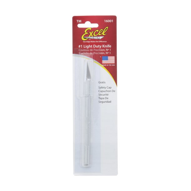 Excel Blades K1 Light Duty Aluminum Hobby Craft Knife, Art Knife with