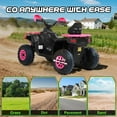 thumbnail image 6 of Kids ATV 4 Wheeler, 24V Ride on Toys with 2 Seater, Electric Car w/ Bluetooth/MP3 ,and Flag,Rose, 6 of 10
