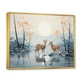 thumbnail image 2 of Designart "Deer Floating Animal In" Animals Floater Framed Canvas Print, 2 of 7