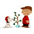thumbnail image 1 of Tisyourseason Charlie Brown Snoopy & The Lonely Tree Lighted Outdoor Christmas Decoration 3Pc Set, 1 of 3