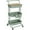 Green, variant on 3 Tier Metal Utility Rolling Cart with Table Top and Side Bags, Tray Storage Organizer Wheels, Art Craft 4 Hooks for Kitchen Bathroom Office Living Room