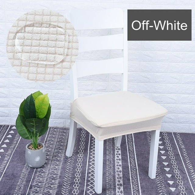 Stretch Dining Chair Seat Covers for Dining Room Removable Anti-Dust Chair Seat Protector Slipcovers