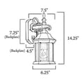 thumbnail image 5 of 2961-BK Outdoor Wall Lantern, Black Cast Aluminum, 5 of 7