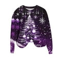 thumbnail image 6 of Uootdi Plus Size Christmas Womens Gift Long Sleeve Sweatshirt Funny Xmas Tree Santa Reindeer Snowman 3D Print Graphic Sweatshir ts, 6 of 6