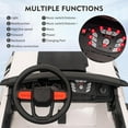 thumbnail image 5 of Eastvita 24V Ride on Car 2-Seater Ride on Toys Truck Remote Battery Display Trunk LED Music White, 5 of 8