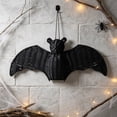 thumbnail image 4 of PEONAVET Wovern Rattan Bat Hanging Decor, Halloween 3D cary Handcrafted Black Woven Bat Spooky Decorations for Home Fireplace Door, 4 of 5